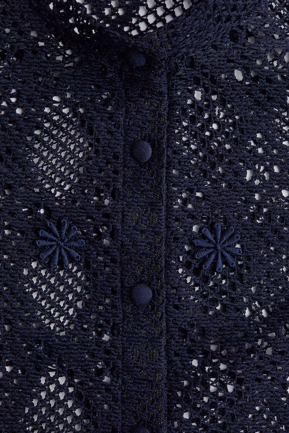 Пальто с открытым узором