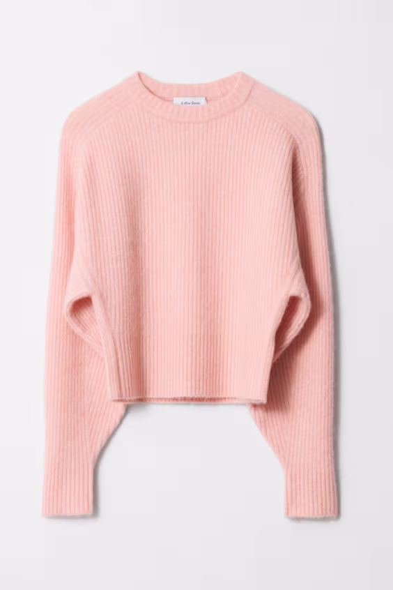 Свитер в рубчик с широкими рукавами