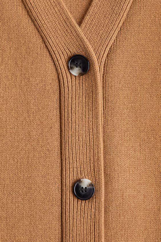 Кардиган из смесовой шерстяной пряжи