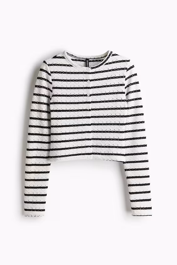 Кардиган из жаккардового трикотажа