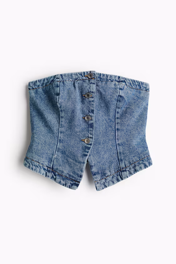 Топ на бретелях из джинсы