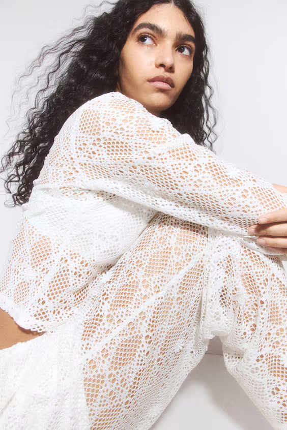 Кофта с открытым узором