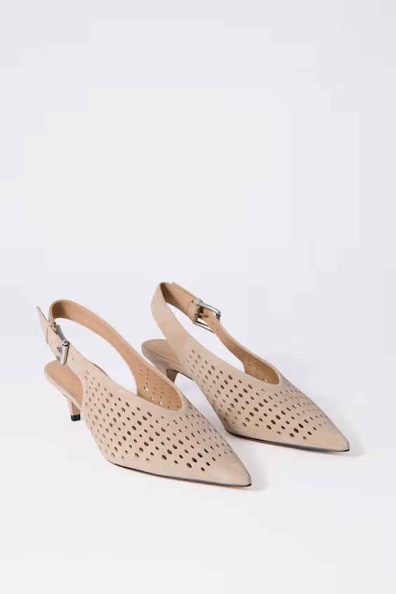 Туфли на высоком каблуке из кожи