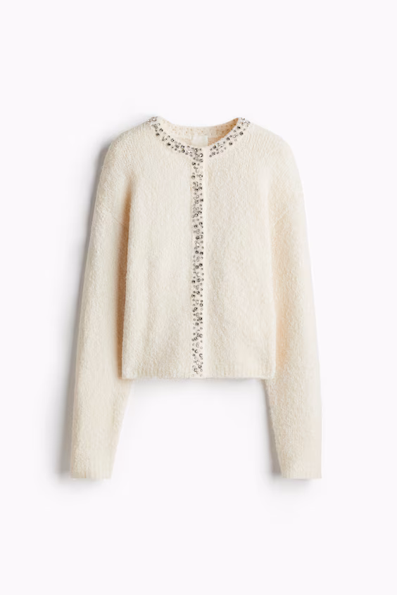 Кардиган с камнями страсс