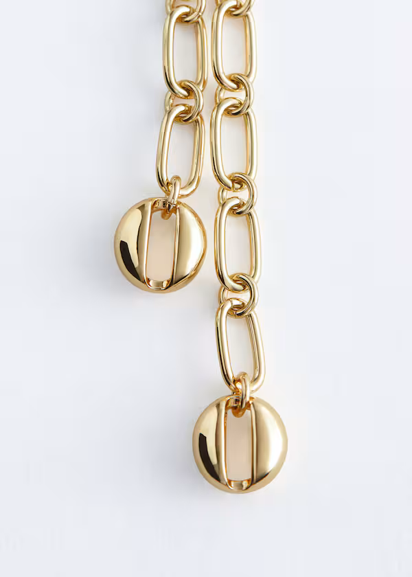 Смелое ожерелье с объединенными цепочками