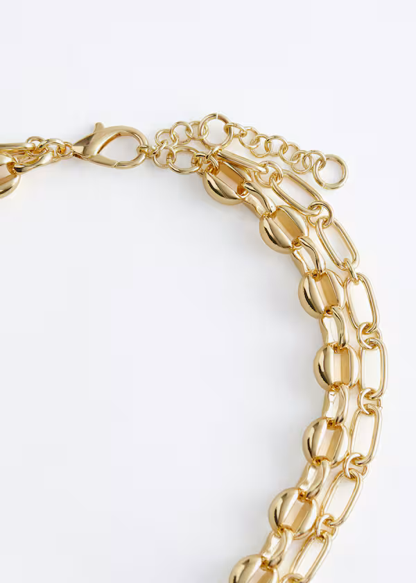 Смелое ожерелье с объединенными цепочками