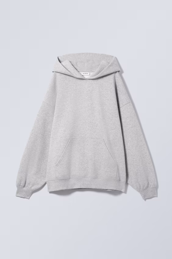 Толстовка с капюшоном oversized из теплой тяжелой ткани h&m