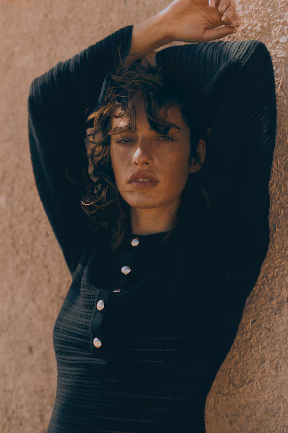 Платье из прозрачной вязки