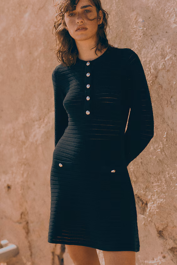 Платье из прозрачной вязки