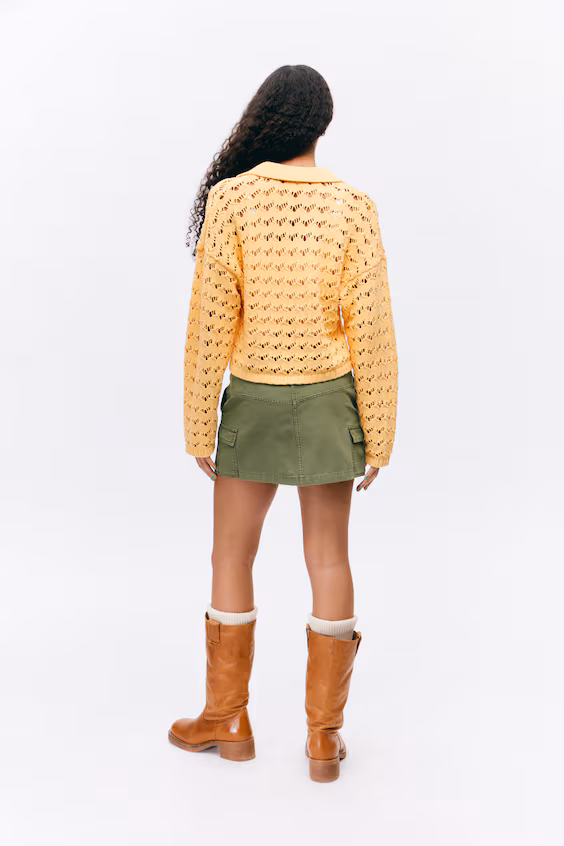 Свитер с открытым плетением