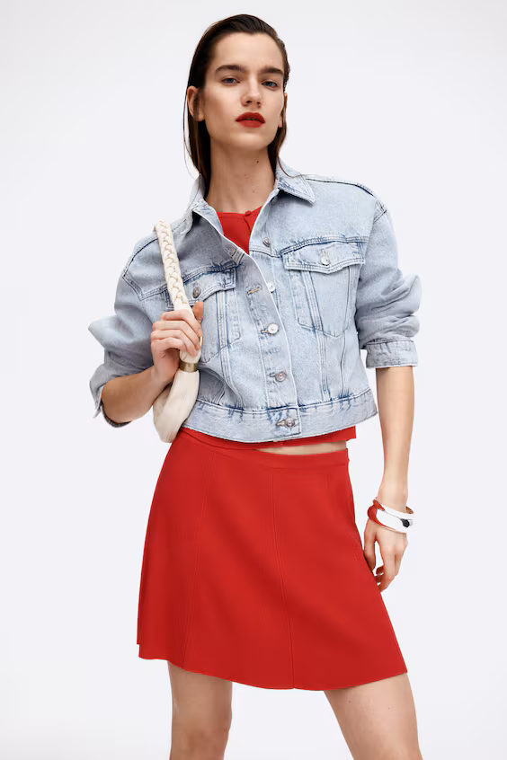 Круглая юбка из тонкого трикотажа