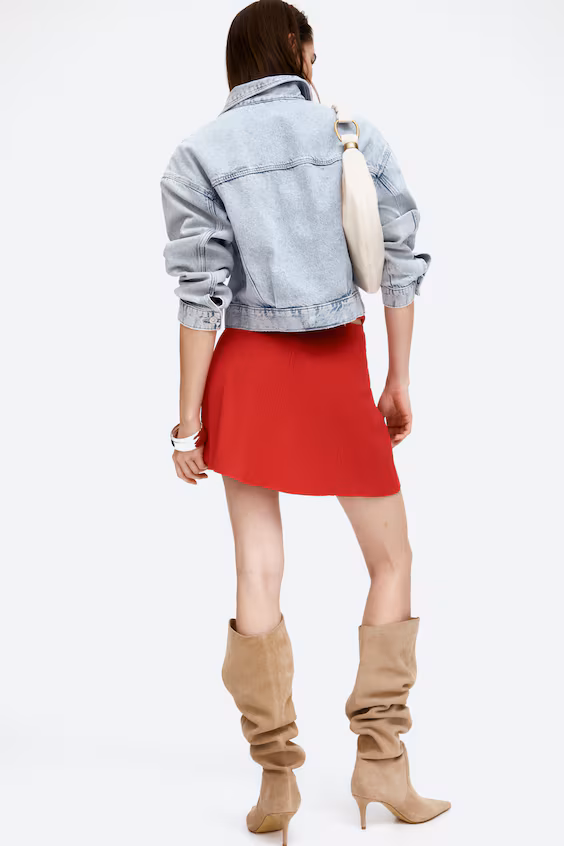 Круглая юбка из тонкого трикотажа