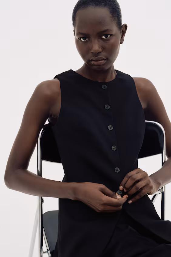 Длинный жилет-жакет