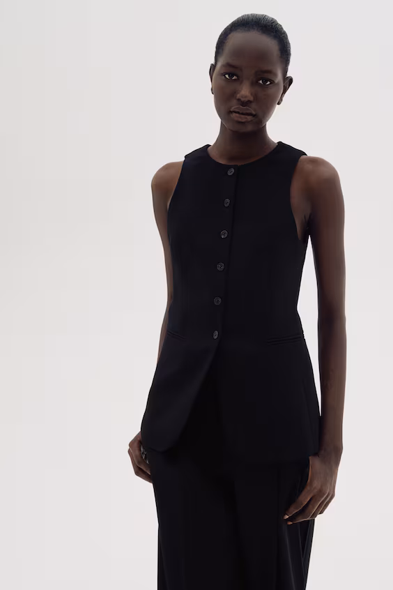 Длинный жилет-жакет