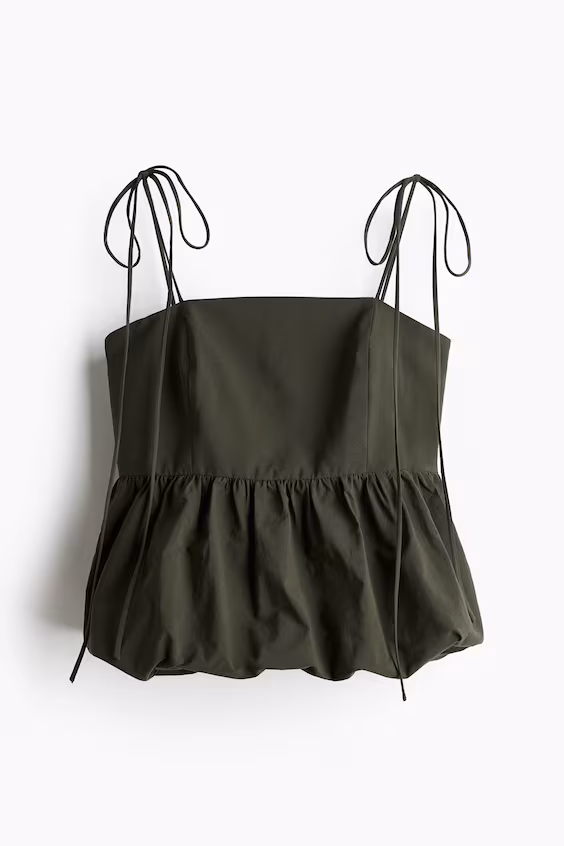 Топ с завязками на плечах и абалонной основой