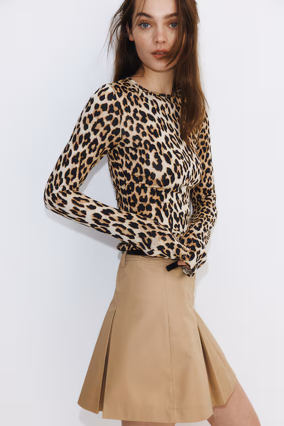 Свитер с длинными рукавами из джерси