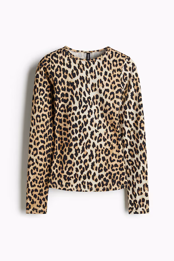 Свитер с длинными рукавами из джерси