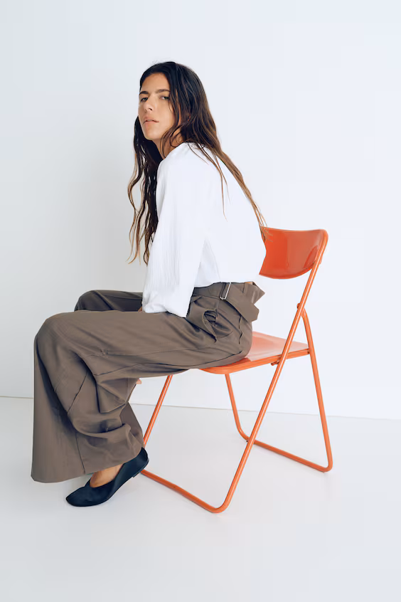 Свитер с балонными рукавами