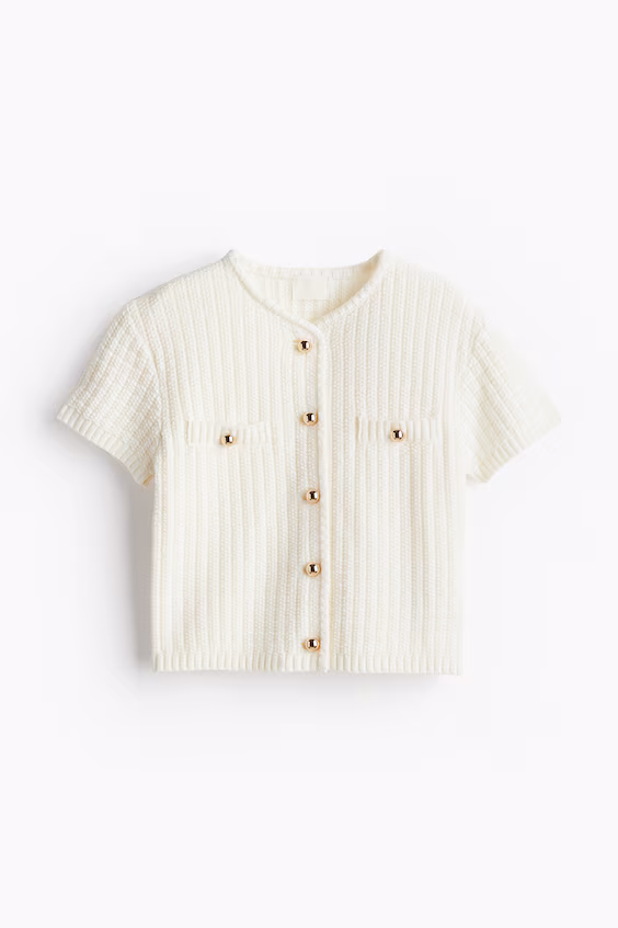 Кардиган из вязаной ткани с текстурой