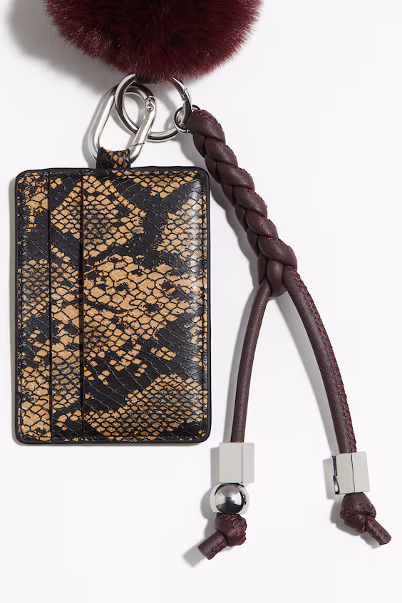 Декоративная подвеска для сумки с карманом для карт