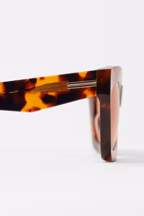 Очки солнцезащитные с прямоугольной оправой из ацетата