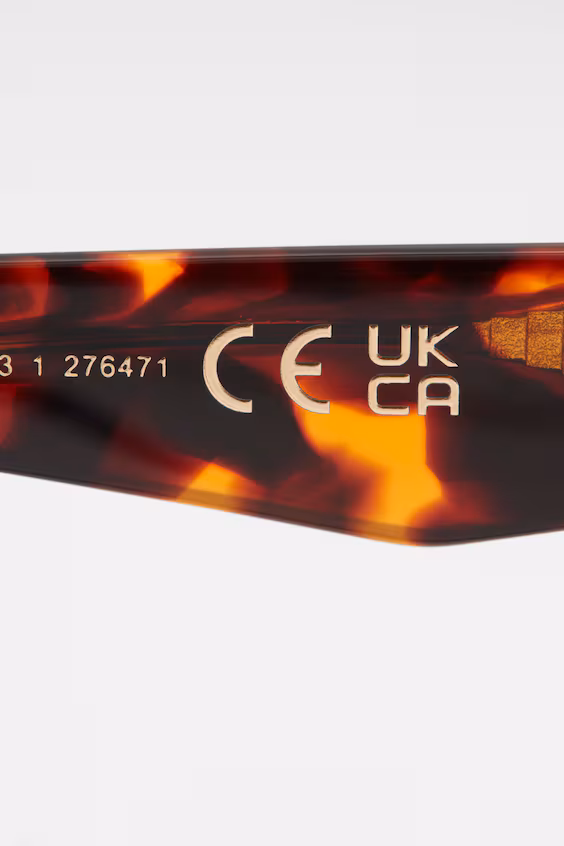 Очки солнцезащитные с прямоугольной оправой из ацетата