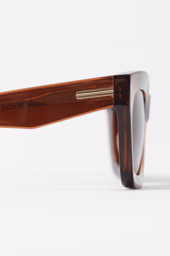 Солнечные очки с прямоугольной оправой из ацетата