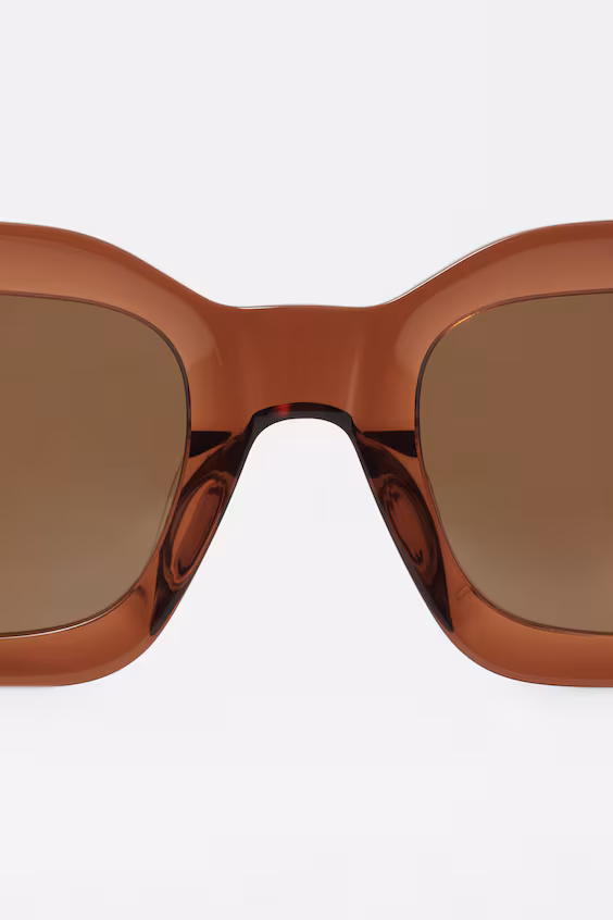 Солнечные очки с прямоугольной оправой из ацетата