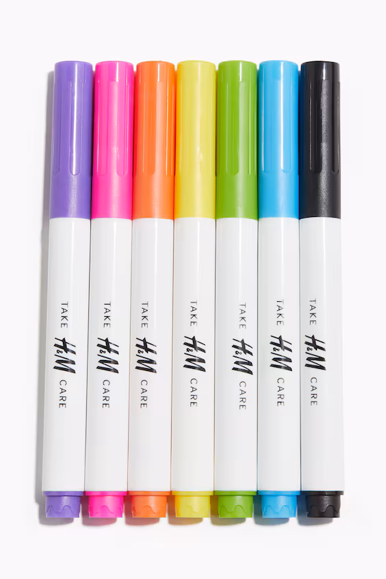 Набор из 7 маркеров для ткани