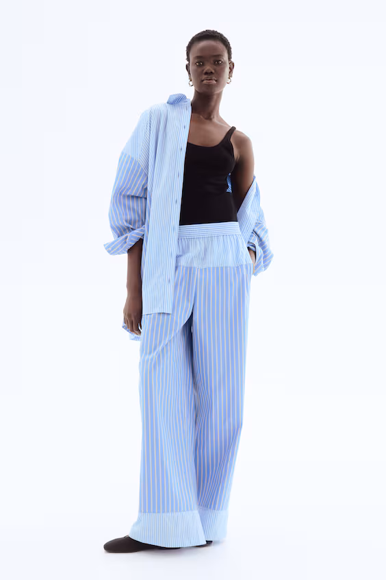 Брюки свободного кроя из хлопка