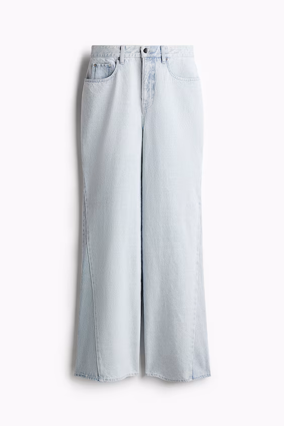 Джинсы со свободной штаниной