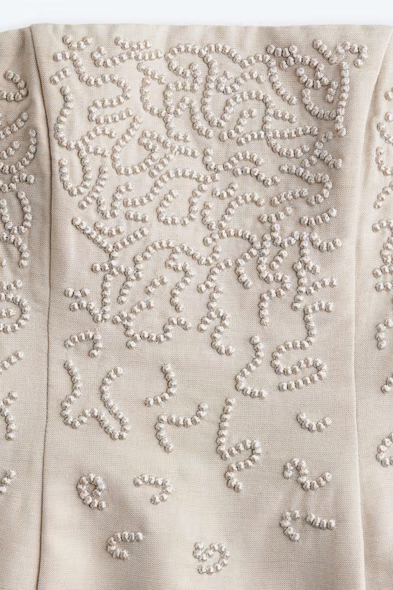 Платье на бретелях из смесового льна