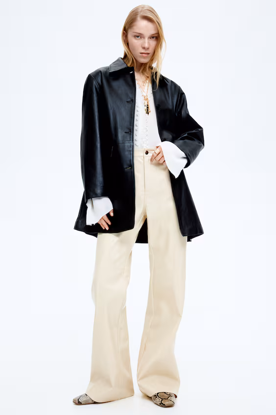 Брюки из покрытой ткани