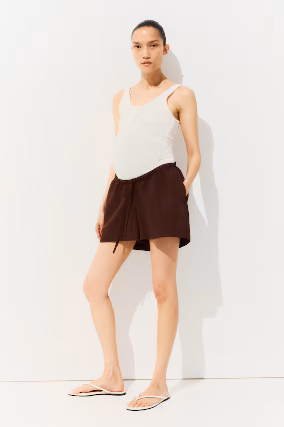 Mama calções before & after в смеси льна