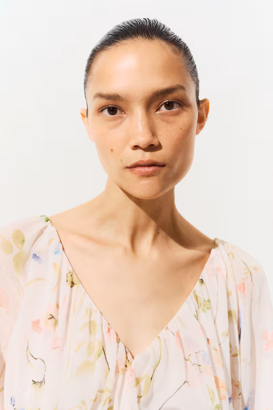 H&m платье maxi с рукавами-батэн