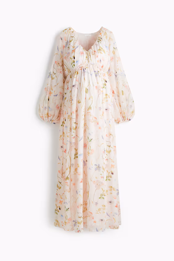 H&m платье maxi с рукавами-батэн