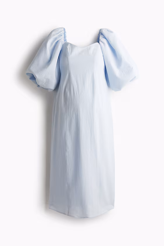 Платье mama из хлопка с рукавами-баллон