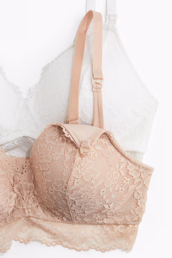 Mama пара бюстгальтеров для кормления с поролоном