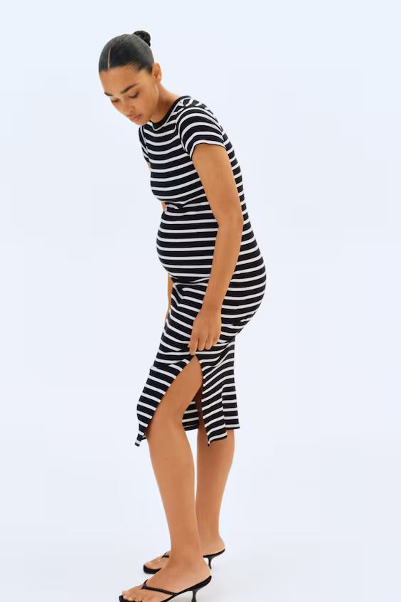 Mama платье-футболка из рубчика