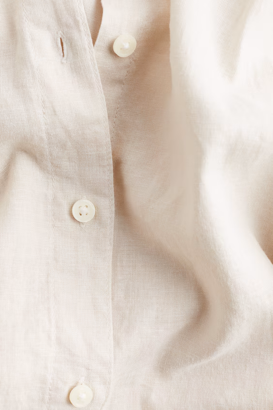 Mama вестидо рубашка из смеси льна