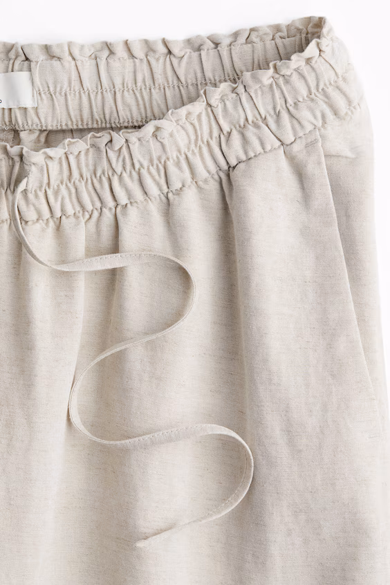 Mama комфортабельные брюки before & after из льняной смеси