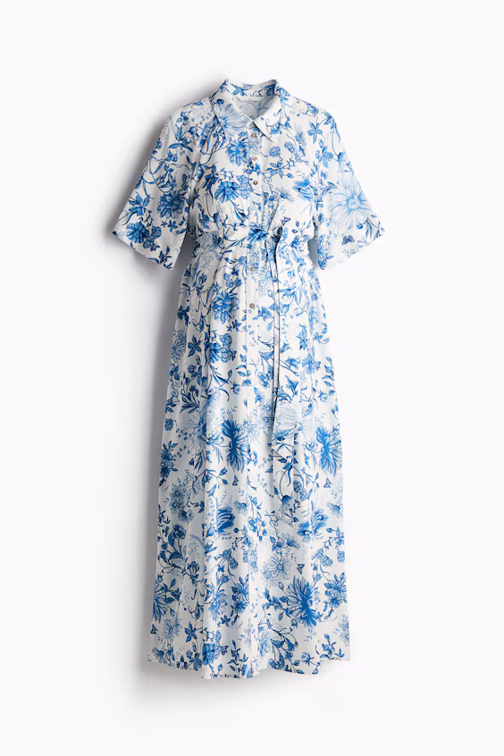 Мама платье-рубашка до и после