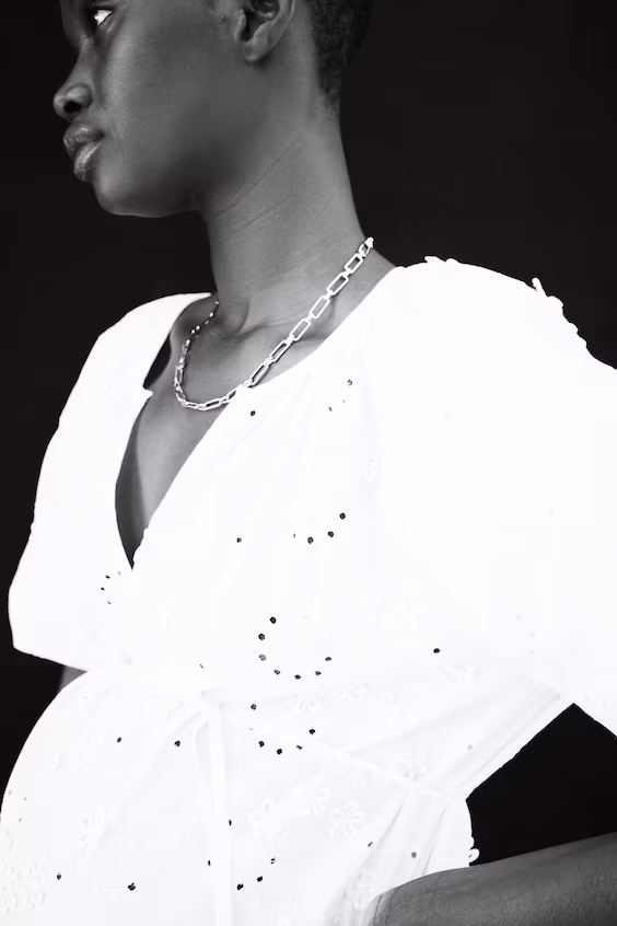 Платье mama с английской вышивкой