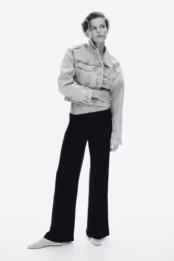 Брюки из джерси с точечным узором