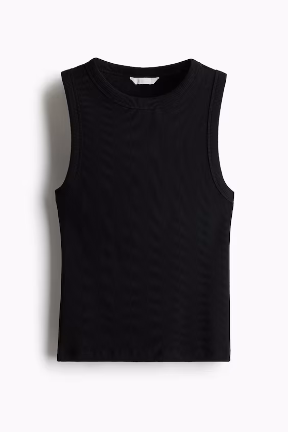 Топ без рукавов в рубчик