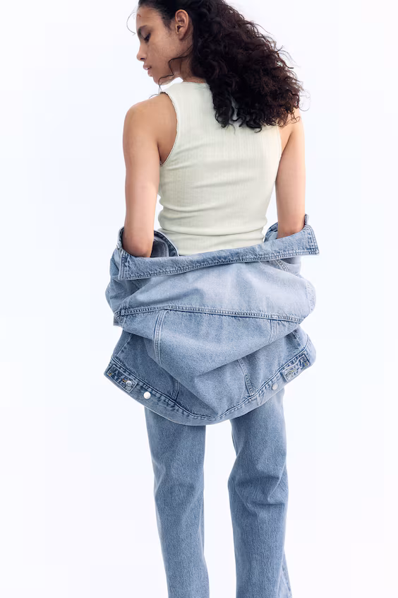 Топ без рукавов из джерси с отделкой пунктель