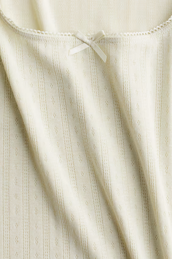 Топ без рукавов из джерси с отделкой пунктель