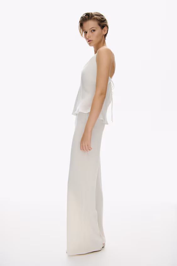 Брюки из мягкого джерси с узором в рубчик