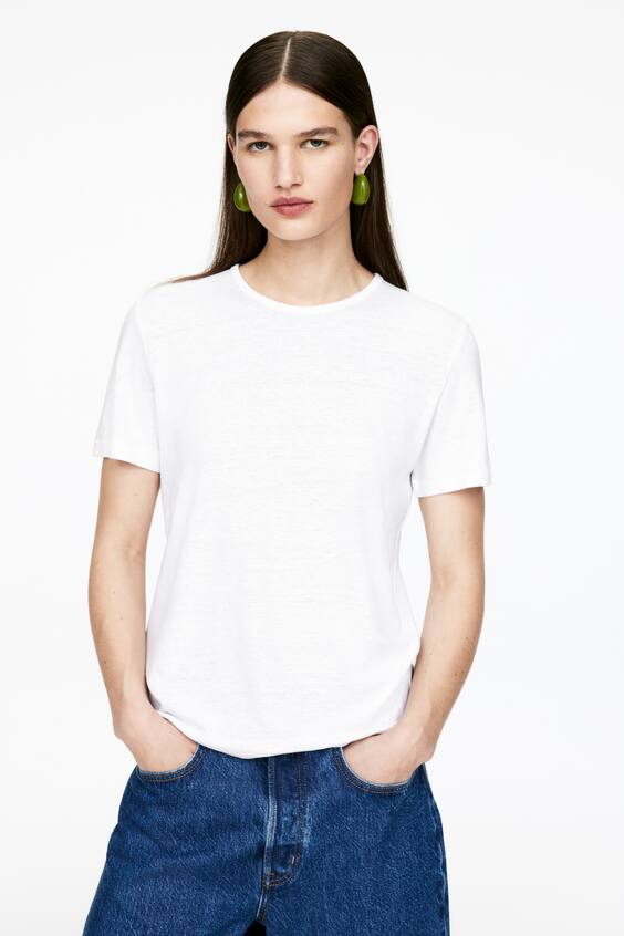 Футболка из льняной смеси