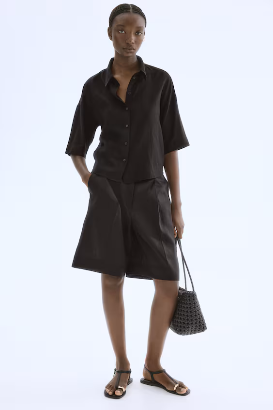 Рубашка из смеси льна